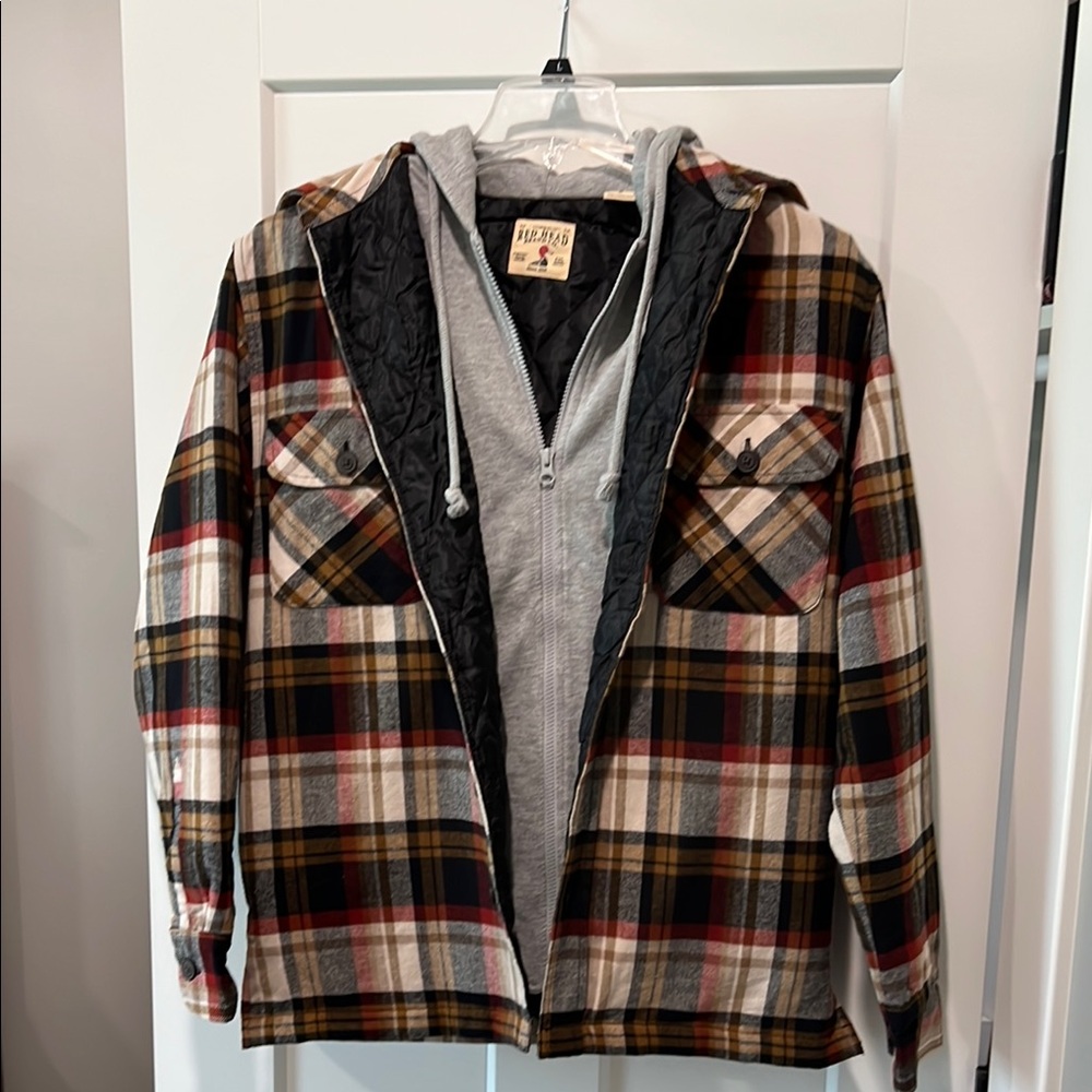 RedHead Red and Black Lightweight Shirt Jacket